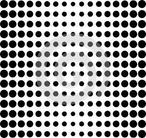 Big Black Polka Dots on White, Seamless Background.Black and White Polka Dots Pattern.