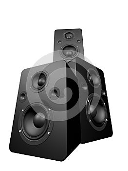 Big black speakers