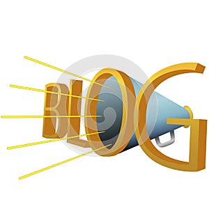 Big BLOG 3D Megaphone for high powered blogging photo