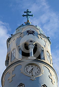 Velký modrý kostel v Bratislavě na Slovensku Evropa