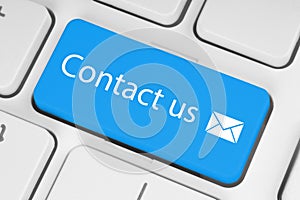 Big blue contact us button