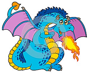 Big blue fire dragon