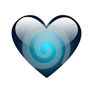 A Big Blue Glossy Heart photo