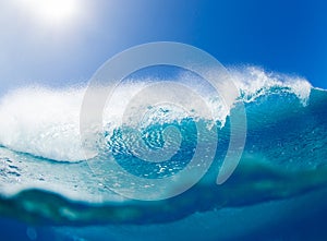 Big blue ocean Wave sunny sky