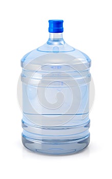 Big blue plastic cooler bottle