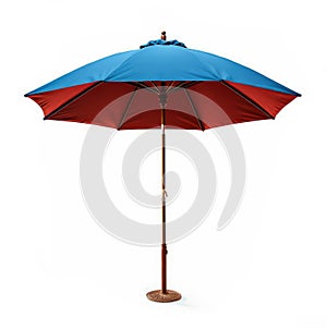 Big blue and red beach umbrella