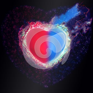 Big Blue Red Heart