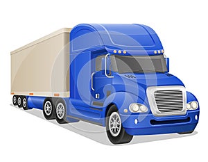 Big blue truck vector illustration