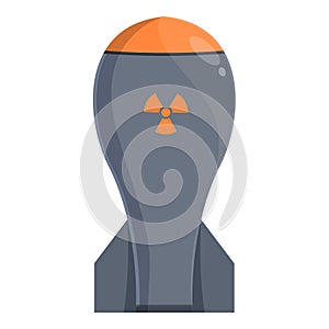 Big bomb icon cartoon vector. Nuclear weapon