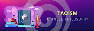 Taoism concept banner header. photo