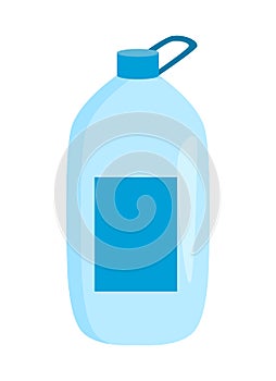 Big Bottle with Water Banner Vector Illustration