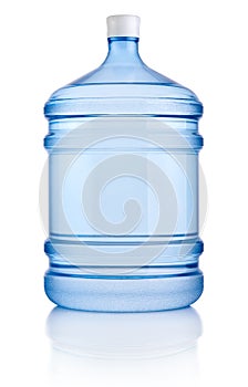 Big bottle of water isolated on white background