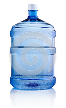 Big bottle of water isolated on white background