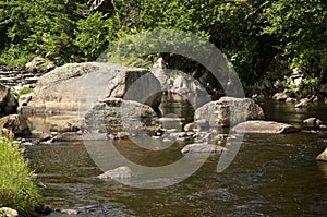 Big Boulders in the Au Sable River Lake Placid New York