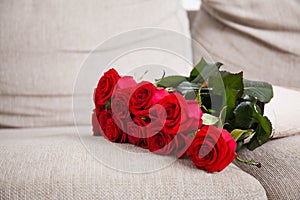 Big bouquet red roses