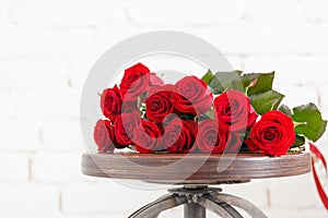 Big bouquet red roses