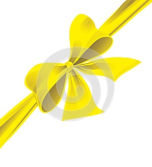 Big bow of yellow ribbon