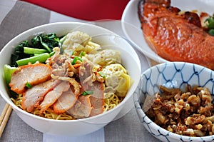 Big Bowl of Sliced Pork with Egg Noodle