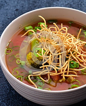Big bowl of soup- manchow soup