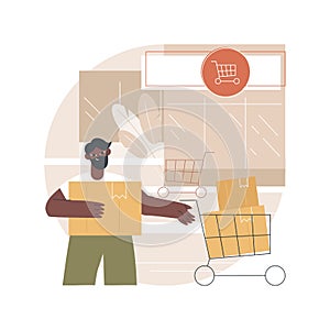 Big box store abstract concept vector illustration.