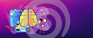 Artificial intelligence concept banner header.