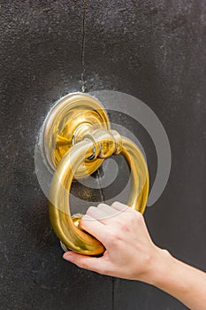 Big brass knock-ring photo