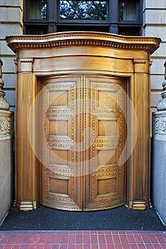 Big Brass Revolving Bank Doors
