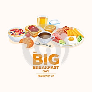 The Big Breakfast Day poster vector illustration