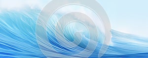 Big breaking blue ocean wave. Surfing summer wave banner