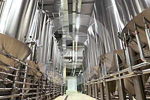 Big brewery full of special equipment