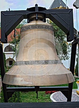 Big bronze bell in monastery in Serbia