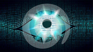 Big brother electronic eye concept, technologies for the global surveillance, security of computer systems