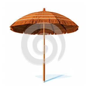 Big brown beach umbrella