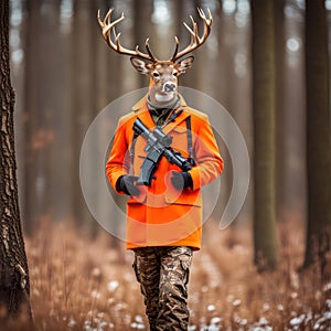 Big Buck Deer Hunter With Gun