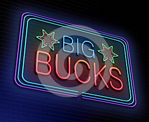 Big bucks concept.