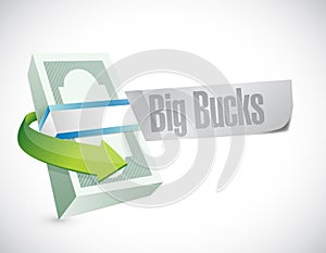 Big bucks sign illustration design
