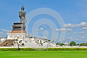 Big buddha image look at the temple