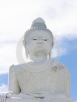 Big Buddha Phuket thailand views of Kata Beach karon beach and challong Bay lovely colourful Sky