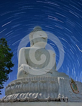 Big Buddha Phuket thailand views of Kata Beach karon beach and challong Bay lovely colourful Sky