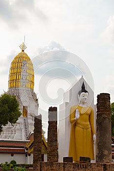 The Big Buddha statue is in the park`s history. Wat Pra sri ratt photo