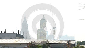 Big Buddha statue and PM 2.5