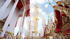 A Big Buddha statue standing in Wat Burapha Phiram This temple is situated in town and has the tallest Buddha image in the giving