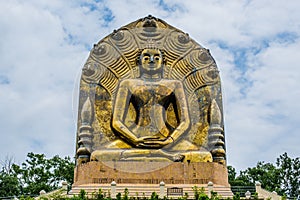 Big buddha statue Tawaravadee Sri Present Sirindhorn Globalization Promote Khoa Eto Prachinburi.