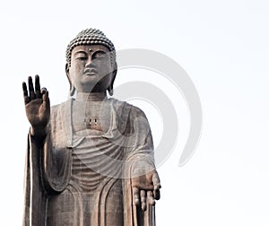 Big Buddha Statue on White Background, Narita, Japan