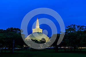 Big buddhist stupa at Anuradhapura in Sri Lanka