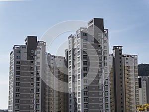 Big buildings in the rich residential quarter of Yeosu city photo