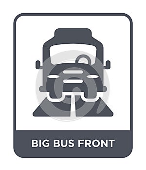 big bus front icon in trendy design style. big bus front icon isolated on white background. big bus front vector icon simple and