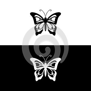 Big butterfly icon,Butterfly silhouette icons set, Vector Illustrations,white background,vector outline icons,Butterfly logo,