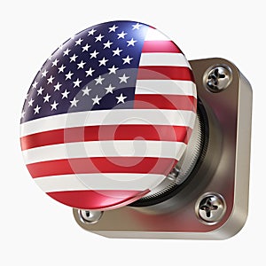 Big Button with the US Flag