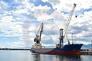 Big cargo ship in Rijeka port, Croatia